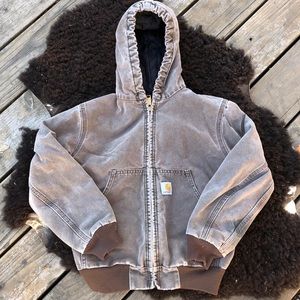 Carhartt Youth Size 6 Light Brown Quilted Jacket